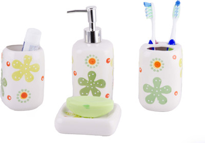 Chrome 2826 Green Ceramic Bathroom Set