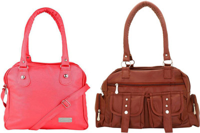 Vera Stayle Shoulder Bag(Pink, Tan)