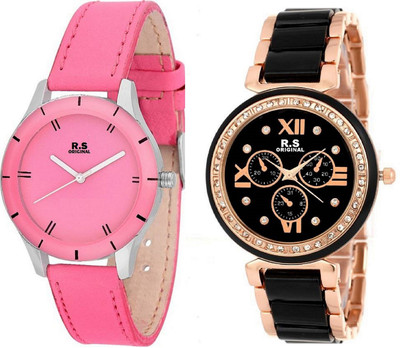 R S Original DIWALI DHAMAKA OFFER GIRLS SET OF 2 PINK & BLACK RSO-97 Series Watch - For Women
R S Original DIWALI DHAMAKA OFFER GIRLS SET OF 2 PINK & BLACK RSO-97 Series Watch - For Women