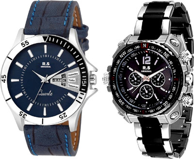 R S Original DIWALI DHAMAKA OFFER DATE & TIME BOYS SET OF 2 BLUE & BLACK RSO-139 SERIES Watch - For Men
R S Original DIWALI DHAMAKA OFFER DATE & TIME BOYS SET OF 2 BLUE & BLACK RSO-139 SERIES Watch - For Men