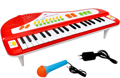 Toyshine 37 Keys Piano, with DC Power Option, Mini Table Stand, Microphone, Recording, Red(Red)
Toyshine 37 Keys Piano, with DC Power Option, Mini Table Stand, Microphone, Recording, Red(Red)