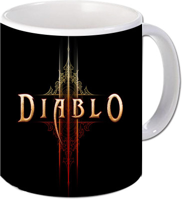 Maison N Mode Diablo Coffee Ceramic Mug(330 ml), Multicolor