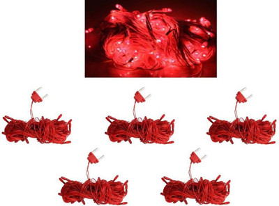 Goyal 300 inch Red Rice Lights(Pack of 5)