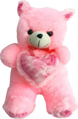 Kashish Trading Company Very Cute Pink Heart Teddy Bear - 24 inch(Pink)