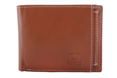 Hidelink Men Brown Genuine Leather Wallet(5 Card Slots)