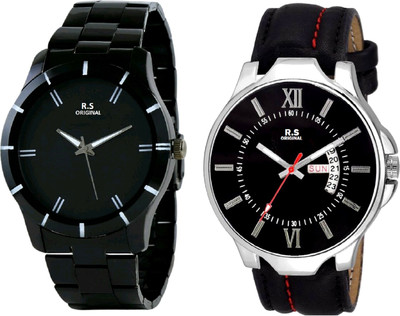 R S Original DIWALI DHAMAKA OFFER BOYS DATE & TIME SET OF 2 BLACK & BLACK RSO-60 series Watch - For Men
R S Original DIWALI DHAMAKA OFFER BOYS DATE & TIME SET OF 2 BLACK & BLACK RSO-60 series Watch - For Men