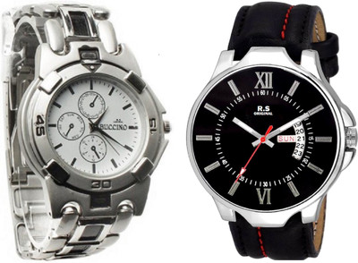 R S Original DIWALI DHAMAKA OFFER BOYS DATE & TIME SET OF 2 WHITE & BLACK RSO-67 series Watch - For Men
R S Original DIWALI DHAMAKA OFFER BOYS DATE & TIME SET OF 2 WHITE & BLACK RSO-67 series Watch - For Men