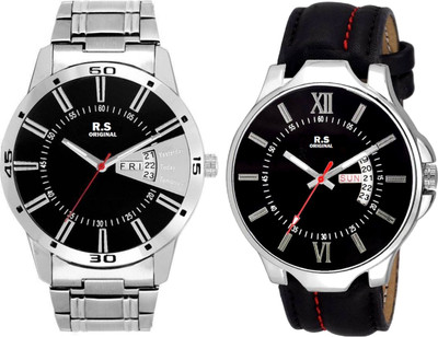 R S Original DIWALI DHAMAKA OFFER BOYS DATE & TIME SET OF 2 BLACK & BLACK RSO-51 series Watch - For Men
R S Original DIWALI DHAMAKA OFFER BOYS DATE & TIME SET OF 2 BLACK & BLACK RSO-51 series Watch - For Men