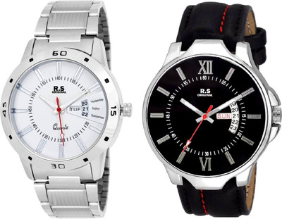 R S Original DIWALI DHAMAKA OFFER BOYS DATE & TIME SET OF 2 WHITE & BLACK RSO-182 Watch - For Men
R S Original DIWALI DHAMAKA OFFER BOYS DATE & TIME SET OF 2 WHITE & BLACK RSO-182 Watch - For Men