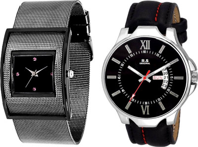 R S Original DIWALI DHAMAKA OFFER BOYS DATE & TIME SET OF 2 BLACK & BLACK RSO-70 series Watch - For Men
R S Original DIWALI DHAMAKA OFFER BOYS DATE & TIME SET OF 2 BLACK & BLACK RSO-70 series Watch - For Men