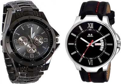 R S Original DIWALI DHAMAKA OFFER BOYS DATE & TIME SET OF 2 BLACK & BLACK RSO-64 series Watch - For Men
R S Original DIWALI DHAMAKA OFFER BOYS DATE & TIME SET OF 2 BLACK & BLACK RSO-64 series Watch - For Men