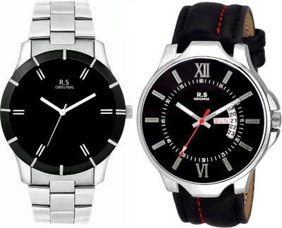 R S Original DIWALI DHAMAKA OFFER BOYS DATE & TIME SET OF 2 BLACK & BLACK RSO-59 series Watch - For Men
R S Original DIWALI DHAMAKA OFFER BOYS DATE & TIME SET OF 2 BLACK & BLACK RSO-59 series Watch - For Men