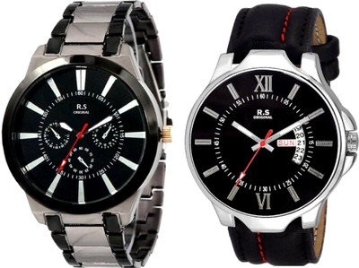 R S Original DIWALI DHAMAKA OFFER BOYS DATE & TIME SET OF 2 BLACK & BLACK RSO-74 series Watch - For Men
R S Original DIWALI DHAMAKA OFFER BOYS DATE & TIME SET OF 2 BLACK & BLACK RSO-74 series Watch - For Men