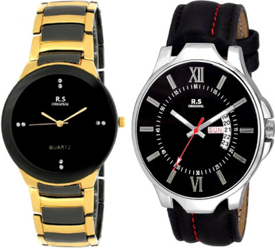 R S Original DIWALI DHAMAKA OFFER BOYS DATE & TIME SET OF 2 BLACK & BLACK RSO-61 series Watch - For Men
R S Original DIWALI DHAMAKA OFFER BOYS DATE & TIME SET OF 2 BLACK & BLACK RSO-61 series Watch - For Men