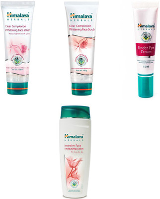Himalaya Clear Complexion Whitening Face Wash, Clear Complexion Whitening Face Scrub, Under Eye Cream, Intensive Face Moisturizing Lotion(Set of 4)
Himalaya Clear Complexion Whitening Face Wash, Clear Complexion Whitening Face Scrub, Under Eye Cream, Intensive Face Moisturizing Lotion(Set of 4)