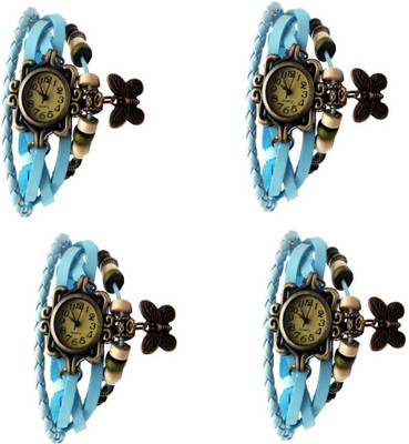 DECLASSE SET OF 4 Round Dial Skyblue Strap Butterfly PENDENT PARTY WEAR LADIES BRACELET Watch - For Women
DECLASSE SET OF 4 Round Dial Skyblue Strap Butterfly PENDENT PARTY WEAR LADIES BRACELET Watch - For Women