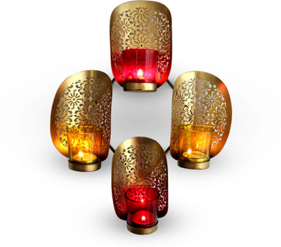 Tied Ribbons Wall sconce Tealight candle holder for Diwali lighting Iron 4 - Cup Tealight Holder Set(Multicolor, Pack of 1)
Tied Ribbons Wall sconce Tealight candle holder for Diwali lighting Iron 4 - Cup Tealight Holder Set(Multicolor, Pack of 1)