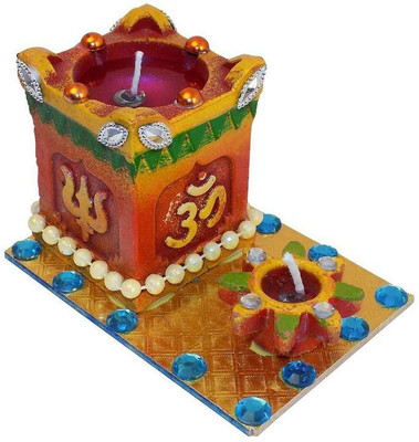 Craft Art India Multi Colour Religious Handmade Tea Light Candle / Tulsi With Om And Swastika For Diwali / Deepawali / Pooja Terracotta Table Diya(Height: 3 inch)
Craft Art India Multi Colour Religious Handmade Tea Light Candle / Tulsi With Om And Swastika For Diwali / Deepawali / Pooja Terracotta Table Diya(Height: 3 inch)