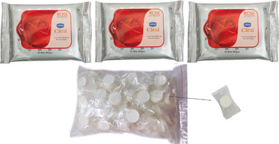 Ginni Clea Makeup Remover & Cleansing Wipes-Rose (Set of 3)(Pack of 10) with Magic/Compressed Tissues (50 pcs candy pack)(Pack of 4)
Ginni Clea Makeup Remover & Cleansing Wipes-Rose (Set of 3)(Pack of 10) with Magic/Compressed Tissues (50 pcs candy pack)(Pack of 4)