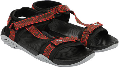 Puma Men BLACK- ASPHALT- QUARRY- HIGH RISK RED Sandals