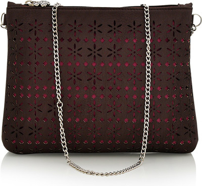 Blizzard Women Evening/Party Brown PU Sling Bag