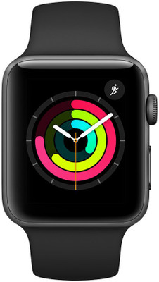 Apple Watch Series 3 GPS - 42 mm Space Grey Aluminium Case with Black Sport Band(Black Strap Regular)
Apple Watch Series 3 GPS - 42 mm Space Grey Aluminium Case with Black Sport Band(Black Strap Regular)