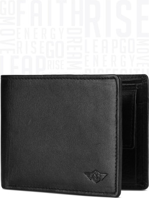Metronaut Men Formal Black Genuine Leather Wallet(4 Card Slots)