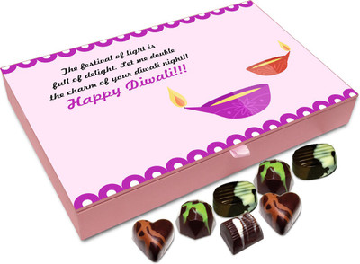 Chocholik Diwali Gift Box - Have A Superb Diwali Light Chocolate Box - 12pc Truffles(144 g)
Chocholik Diwali Gift Box - Have A Superb Diwali Light Chocolate Box - 12pc Truffles(144 g)