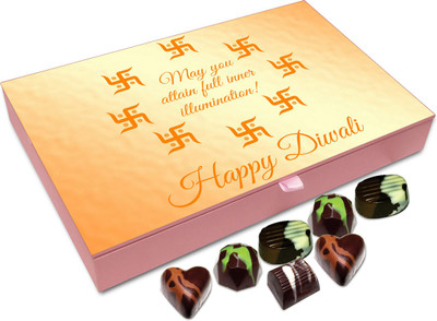 Chocholik Diwali Gift Box - On This Diwali May You Attain Full Inner Illumination Chocolate Box - 12pc Truffles(144 g)
Chocholik Diwali Gift Box - On This Diwali May You Attain Full Inner Illumination Chocolate Box - 12pc Truffles(144 g)