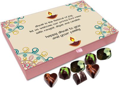 Chocholik Diwali Gift Box - lets Enjoy Diwali With Candles Sweets And Colors Chocolate Box - 12pc Truffles(144 g)
Chocholik Diwali Gift Box - lets Enjoy Diwali With Candles Sweets And Colors Chocolate Box - 12pc Truffles(144 g)