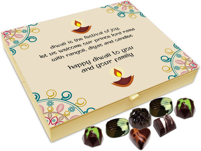 Chocholik Diwali Gift Box - lets Enjoy Diwali With Candles Sweets And Colors Chocolate Box - 20pc Truffles(240 g)
Chocholik Diwali Gift Box - lets Enjoy Diwali With Candles Sweets And Colors Chocolate Box - 20pc Truffles(240 g)