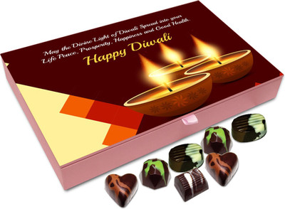Chocholik Diwali Gift - May The Divine Diwali Light Spread Happiness In Your Life Chocolate Box - 12pc Truffles(144 g)
Chocholik Diwali Gift - May The Divine Diwali Light Spread Happiness In Your Life Chocolate Box - 12pc Truffles(144 g)