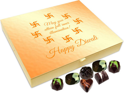 Chocholik Diwali Gift Box - On This Diwali May You Attain Full Inner Illumination Chocolate Box - 20pc Truffles(240 g)