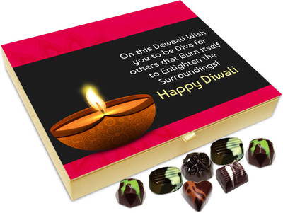 Chocholik Diwali Gift Box - Light Lamp Of Love Blast Chain Of Sorrow Happy Diwali Chocolate Box - 20pc Truffles(240 g)
Chocholik Diwali Gift Box - Light Lamp Of Love Blast Chain Of Sorrow Happy Diwali Chocolate Box - 20pc Truffles(240 g)