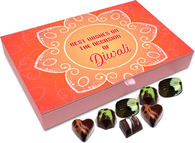 Chocholik Diwali Gift - Best Wishes On The Occasion Of Diwali Chocolate Box - 12pc Truffles(144 g)
Chocholik Diwali Gift - Best Wishes On The Occasion Of Diwali Chocolate Box - 12pc Truffles(144 g)