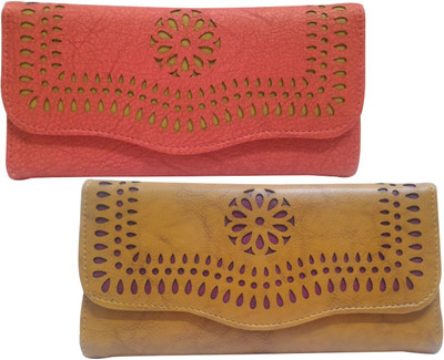 Look-Kool Casual Pink, Brown Clutch, Brown;pink