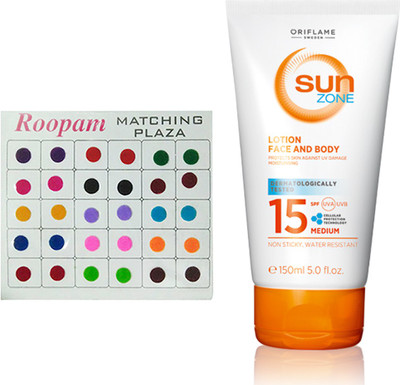 Oriflame Sweden Bindi with Sun Zone Lotion Face and Body SPF 15 Medium(150ML)(Set of 2)
Oriflame Sweden Bindi with Sun Zone Lotion Face and Body SPF 15 Medium(150ML)(Set of 2)