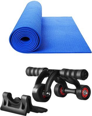 Evana 4MM Exercise Fitness Ab Roller with Yoga mat Gym & Fitness Kit