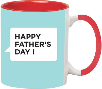 Ashvah Happy Father's Day 1359 Ceramic Mug(350 ml), Red