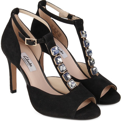 Clarks Women Black Sde Heels
