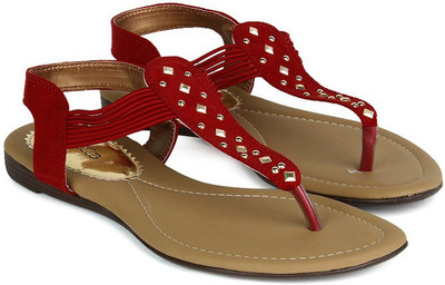 Bata Women Red Flats