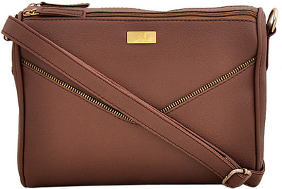 Yelloe Women Tan PU Sling Bag