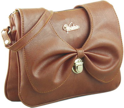 Voaka Women Casual Brown PU Sling Bag