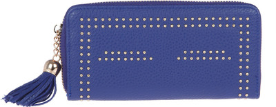 Fur Jaden Women Casual Blue Artificial Leather Wallet(8 Card Slots)