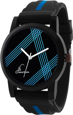 Jack Klein Round Black Dial Silicone Strap Watch - For Boys & Girls