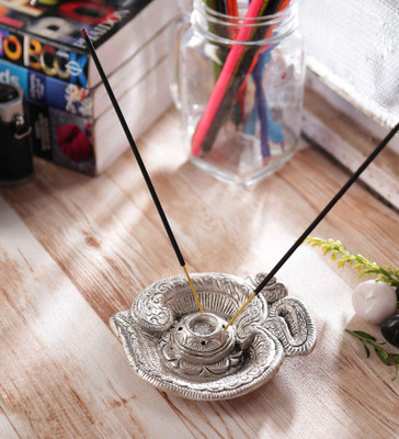 eCraftIndia Om Aluminium Incense Holder(Silver, Pack of 1)