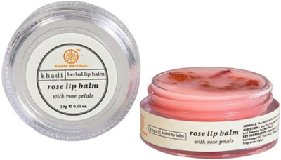 Khadi Natural Rose Herbal Lip Balm Rose(Pack of: 1, 10 g)