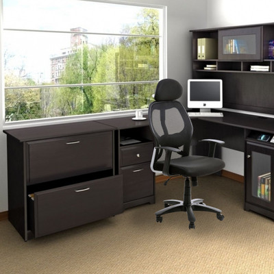 Regentseating Fabric Office Arm Chair(Black)