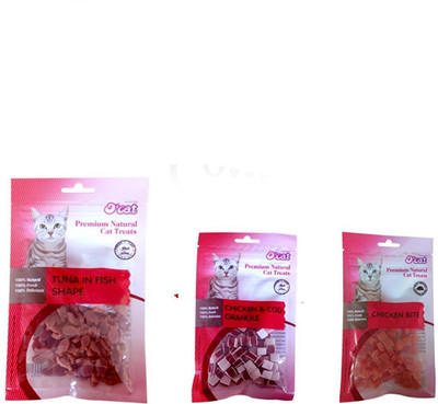Pets Empire Combo Chicken Cat Chew(150 g, Pack of 3)