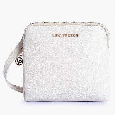 Lino Perros Women Casual White Leatherette Sling Bag